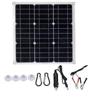 100w Solar Panel Solar Charge Controller LCD LED Display Solar Cell PWM 12V 24V 10A 30A USB Waterproof IP67 Remote Controlled Lampu Baterai Surya LED Lampu