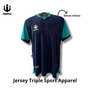 Baju Training/Running/Olahraga bahan dryfit milano Triple Sport Apparel