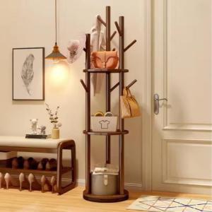 olid Wood Clothes Hanger Floor Mounted Bedroom Home Use Clothes Hanger Simple Stand Beech Wood College Dormitory Bag Hanger App