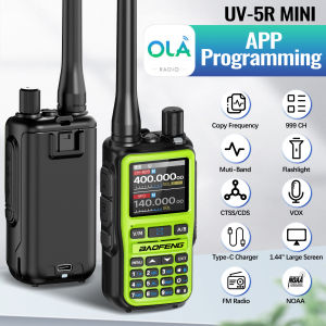 UV-5R mini Baofeng Walkie Talkie Multi-Band Type-C Charge 5W 1.4" TFT Color Display Dual PTT Wireless Program Mini Radio 5RMINI  Two Way Radio Long Range