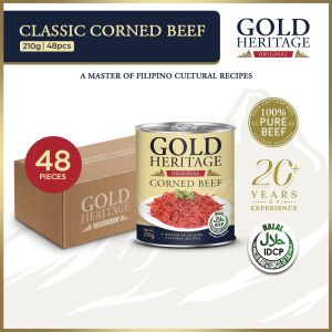 Gold Heritage Corned Beef 210g - 1 case Grocery Store Wholesale Promo Canned Goods On Sale