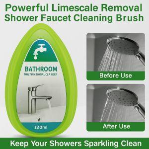 Cleaning Tools Powerful Transparent Bathroom Brush Durability Comfortable to Hold Decontamination