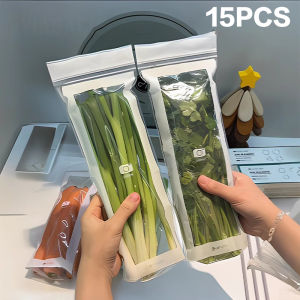 [HUSTOM] COD Fruits Vegetables Fresh-keep Bags Reusable Refrigerator Storage Bags Thickened Leakproof Containers Kitchen Sealed Packaging Bag