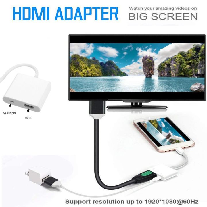 SONGFUL] HDMI Digital AV TV Adapter Cable compatible with iPhone