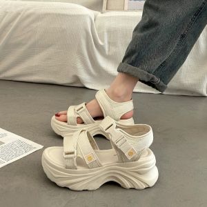 Free Shipping Thick-Soled Sports Sandals For Women Summer Outdoor Wear High-End Style 2026 New Wedge Heel Beach Roman Sandals