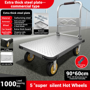 Trolley Portable 150KG/500KG/1000KG Hand Truck PVC Foldable Iron Small Trolley Barang Plastic Trolley