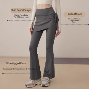 Yoga Clothes Coverage Sports Skirt Exercise Coverage Effect Good Elasticity Fake Two Pieces Waistline