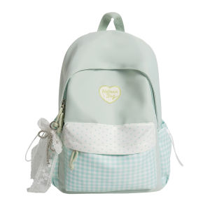 AE2026 Summer new product: high-appearance cute plaid backpack for female primary and middle school students suitable for outdoor leisure