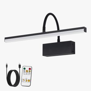LUCKYLED Lampu Dinding Rechargeable LED Wall Lamp 360° Adjustable Arm 40cm Dimming Lampu dinding bateri