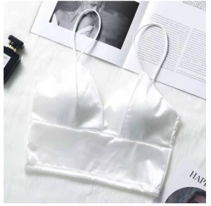 Tokofashion Bra V Push Up Tanpa Kawat Bahan Satin