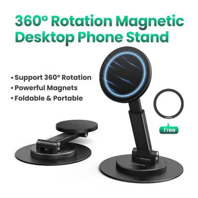 UGREEN Magnetic Foldable Rotatable Phone Stand Aluminum Alloy for iPhone 15 14 13 Pro Max Samsung Galaxy S24 S23 Ultra