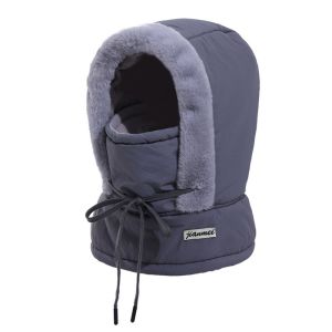 WENYOU ผ้าฝ้ายขนเป็ด สกี Balaclava อบอุ่นและอบอุ่น กันลม หมวกอุ่นๆ ที่อุ่นคอ กันฝุ่นกันฝุ่น หมวกป้องกันหู ใช้ได้ทุกเพศ