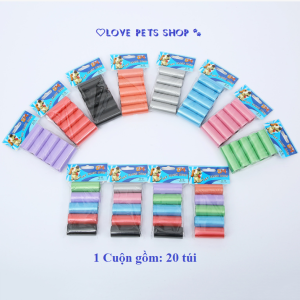Túi đựng phân cho Chó Mèo siêu tiện lợi kích thước 30*22cm (1 cuộn gồm 20 túi) - Love pets shop