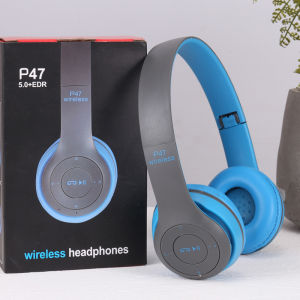 P47M Cute Cat Ear Bluetooth 5.0 Over-ear Headphones Wired Headset With Microphone LED Light