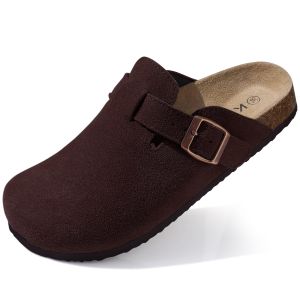 Comwarm Cork Footbed Clogs For Women Men Fashion Leather Mules Comfort Potato Shoes With Arch Support Indoor Outdoor Flat Slides2026
