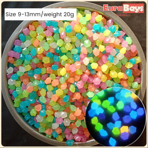 E.B.【Ready in Stock】 3-13mm Luminous Sand Stone Glow In Dark Home Pebbles Stone Path Outdoor Yard Fish Tank Decorations