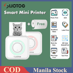 LIOTOG Mini Label Printer Wireless Bluetooth Inkless Portable Thermal Label Maker Sticker Printer Mini Printer for Student Business Office Work