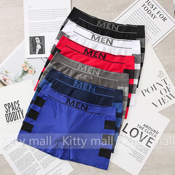 กางเกงในผู้ชายแบบขาสั้น Kitty Mall ชุดชั้นในชาย MEN กางเกง กางเกงขาสั้น บ็อกเซอร์ชาย [กทม. พร้อมส่ง]