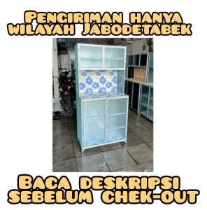 BACA DESKRIPSI / CHT TOKO / rak piring 2 pintu datar/lemari rak piring 2 pintu rata RS/chat admin/only Jabodetabek