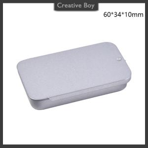 [Creative] Mini Iron Box Slide Cover Storage Box Wedding Portable Tin Boxes Container