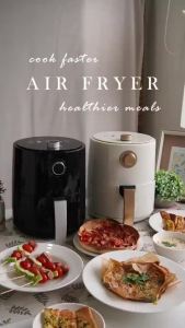 fast shipping -in stockGiselle Air Fryer with Timer & Temperature Control - Black/Cream White (3.0L/1000W) KEA0196/KEA0198