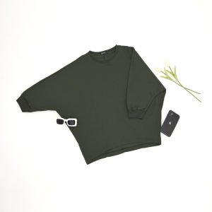 Yoona Tshirt Batwing Kaos Oversize Polos Wanita Lengan panjang Kekinian