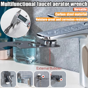 Faucet Aerator Wrench Multifunction Bubbler Wrench External Faucet Wrench Tool Various Openings Rugged