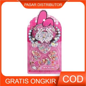 Mainan Anak DIY BEADS SANRIO KARAKTER LD6077-2 Mainan Beads Manik Manik Lucu Sanrio Anak Mainan Anak Perempuan - Mainan Anak Laki Laki