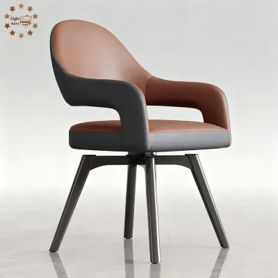 Italian-style 360-degree Rotatable Dining Chair Home Desk Chair High-end Dining Room Chair Living Room Dining Chair