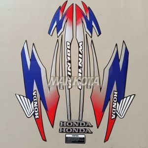 STRIPING STICKER LIS LES POLET honda win 100 1996 1997 biru merah silver stiker Fullset list body standar variasi berkualitas terbaik