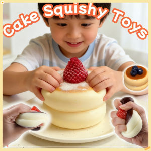 Kids Cake Squishy Toy Slow Rising Stress Relief Portable Souffle Squeeze Toy Gift for Children
