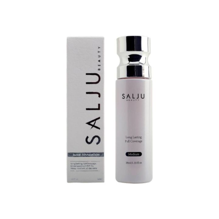SLJU BEAUTY AS KNOW AS SALJU BEAUTY FOUNDATION LONG LASTING FULL COVERAGE BROAD SPECTRUM SPF30 WATER RESISTANT ALL DAY WEAR