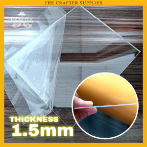 1.5mm Clear Transparent Acrylic Sheet Part 5 Pre Cut Size Plastic Glass Plexiglass Perspex Plate