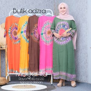 Daster Rayon Pelangi Indian Trend Lengan Panjang