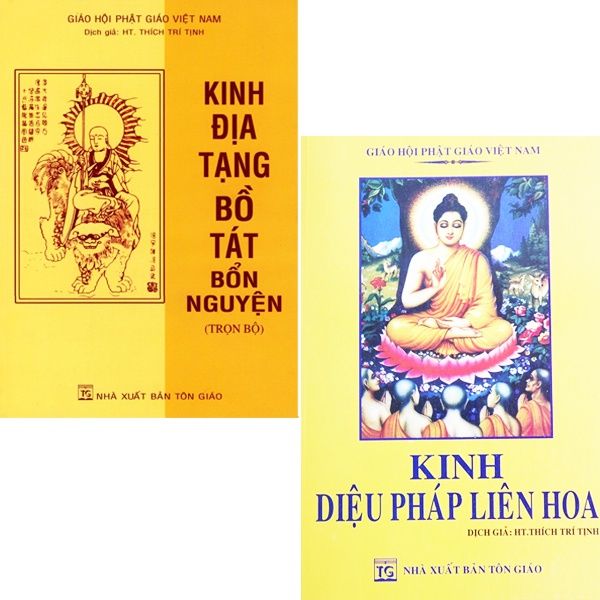 Sách - Combo 2 Quyển Kinh: Kinh Địa Tạng Bồ Tát Bổn Nguyện Trọn Bộ + Kinh Diệu Pháp Liên Hoa ( Bìa Mềm )