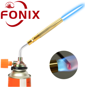 FONIX Flamethrower Camping Gas Torch Multipurpose Welding Fire Maker FlameGun Gas Blow Welding Torchs Automatic Flamethrower for Picnic Cooking BBQ Soldering Adjustable Blow