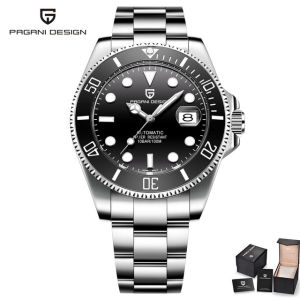 PAGANI Design Brand Original Luxury Men Watches Automatic Black Watch Men Stainless Steel Waterproof Business Sport Mechanical Wristwatch
