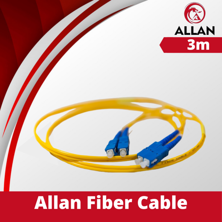 Allan 3M Fiber Optic Cable PLDT Router extension Jumper Cable SC/UPC-SC ...