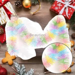[COD] Beaution 2M Christmas Decoration Color Ribbon Christmas TreeBar Tops Ornaments Pink And Colorful New Year 2026 DIY Party Decor Supplies