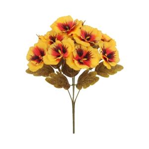 Realistic Five Stem Artificial Pansies Collection Fade Resistant Silk Seasonal Party Home Decoration Arrangement