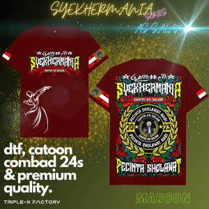 (SMA15)KAOS SYEKHERMANIA"SANTRI AS-SALAM"LENGAN PENDEK UKURAN ANAK DAN DEWASA(FREE STIKER)