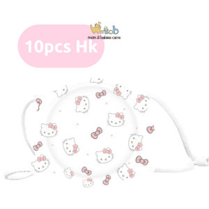 Hntob 10pcs 5D Cup Shaped Baby 0-3Y Facemask Adjustable Ear Cord Stereoscopic Mask Protective