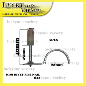 100PCS MINI RIVET PIPE CLAMP NAILS FOR CEILING FASTENER