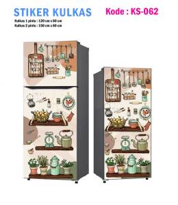 Stiker Kulkas 1 Pintu dan Sticker Kulkas 2 Pintu Peralatan Dapur