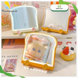 Gương để bàn có đèn gương để bàn trang điểm gương để bàn cute kiêm giá đỡ điện thoại decor - Natural Beauty
