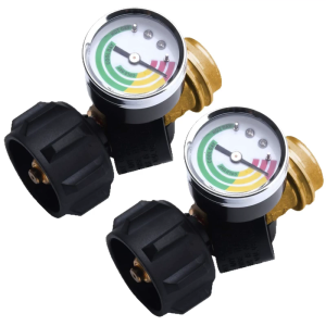 2Pcs Brass Leak Detector Cylinder Tanks Level Indicator Gauge Propane Tanks Gauge Level Indicator Propane Tanks Gauge