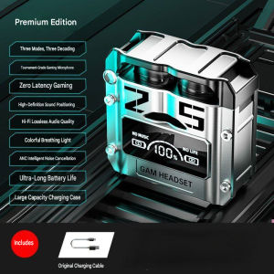 TWS M25 Gaming Earbuds Waterproof LED Display Earphones Surround Sound Bluetooth Headphones Built-in Charger