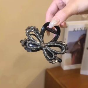 Thời trang Hàn Quốc kép hạt cườm lớp Bow kẹp tóc thanh lịch Phụ kiện tóc kẹp tóc cho phụ nữ
