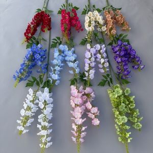 CANICECA Small Morning Glories Artificial Larkspur Flower 2 Fork Pink Artificial Faux Plants Simulation Fake Silk Flower Wedding Decoration