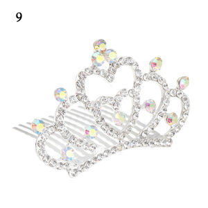 BENNETTGC Lovely Party Crystal Childrens Headwear Crown Comb Rabbit Hairpin
